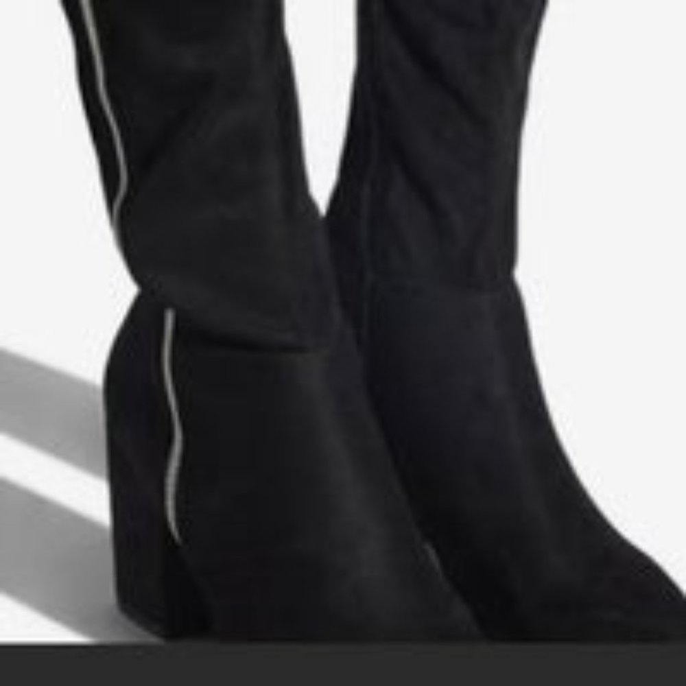 Shoe Dazzle Naveah Black tall zipper boots - New - Picture 6 of 6